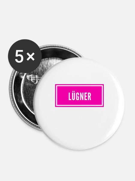 so sieht ein Lügner aus - Buttons klein 25 mm (5er Pack) - Weiß