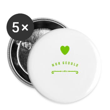Geduld ist eine Tugend - Buttons klein 25 mm (5er Pack) - Weiß - Vorne