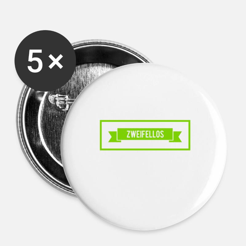 glasklar - Buttons klein 25 mm (5er Pack) - Weiß