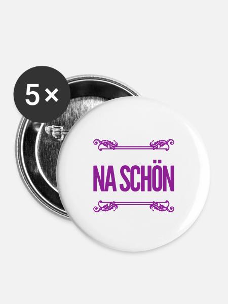 wie toll - Buttons klein 25 mm (5er Pack) - Weiß