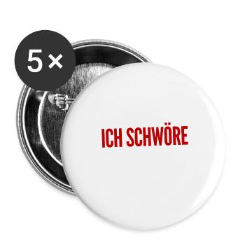 ich bin verlässlich - Buttons klein 25 mm (5er Pack) - Weiß - Vorne