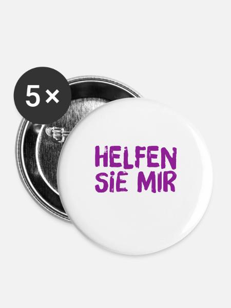 ich brauche Hilfe - Buttons klein 25 mm (5er Pack) - Weiß