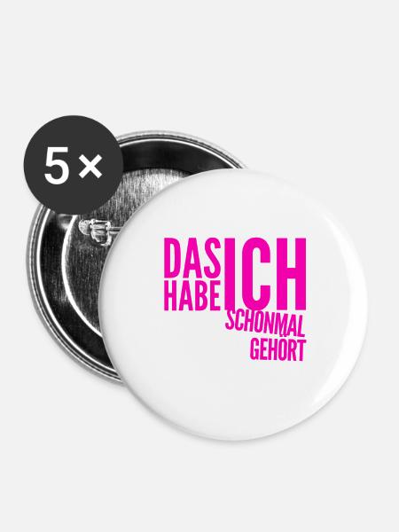 kenn ich schon - Buttons klein 25 mm (5er Pack) - Weiß