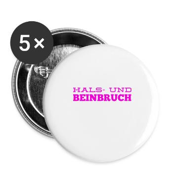 ich wünsche viel Erfolg - Buttons klein 25 mm (5er Pack) - Weiß - Vorne
