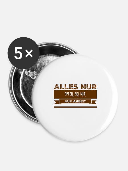 alles Opfer - Buttons klein 25 mm (5er Pack) - Weiß