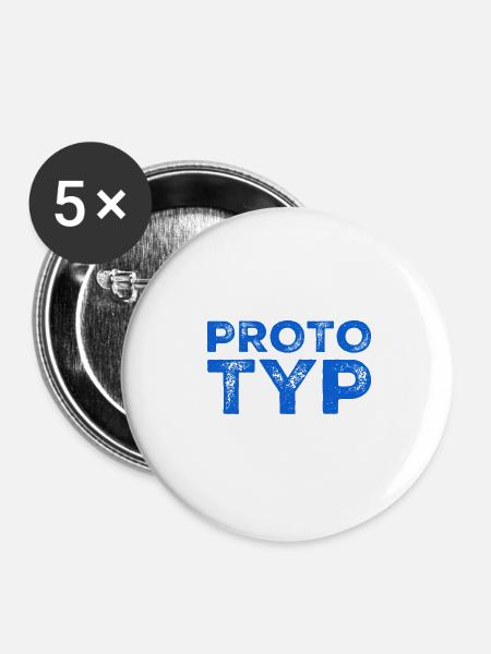 ich bin einmalig - Buttons klein 25 mm (5er Pack) - Weiß