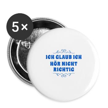 ohne mich - Buttons klein 25 mm (5er Pack) - Weiß - Vorne