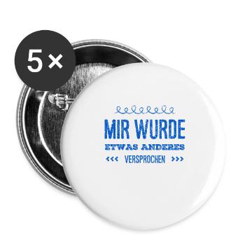 it was a lie - Buttons small 1''/25 mm (5-pack) - white - Front