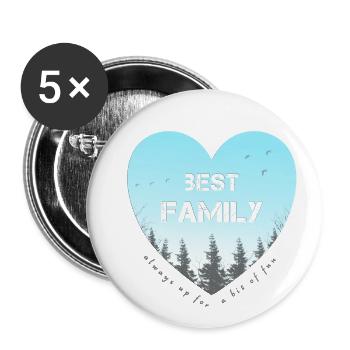 best family - Buttons klein 25 mm (5er Pack) - Weiß - Vorne