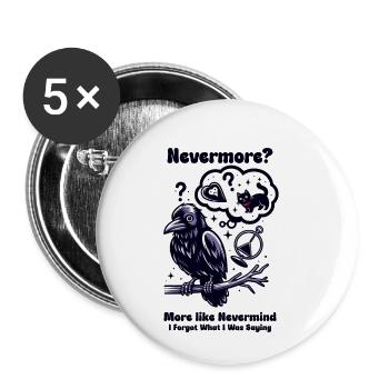 Edgar Allan Poe Fan, Classic Literature, - Buttons small 1''/25 mm (5-pack) - white - Front