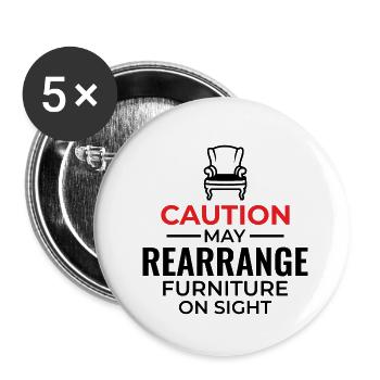 Architecte d’intérieur Décoration Design Professionnel - Lot de 5 petits badges (25 mm) - blanc - Devant