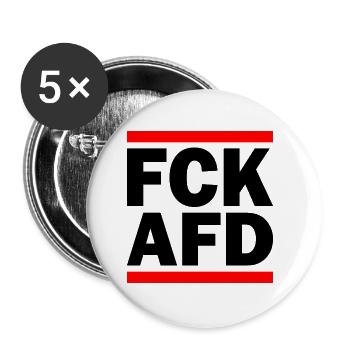 Fck afd - Buttons klein 25 mm (5er Pack) - Weiß - Vorne