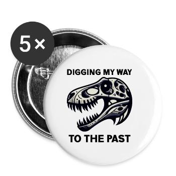 Fossil Hunter, Fossil Hunter, Paleontologist - Buttons small 1''/25 mm (5-pack) - white - Front