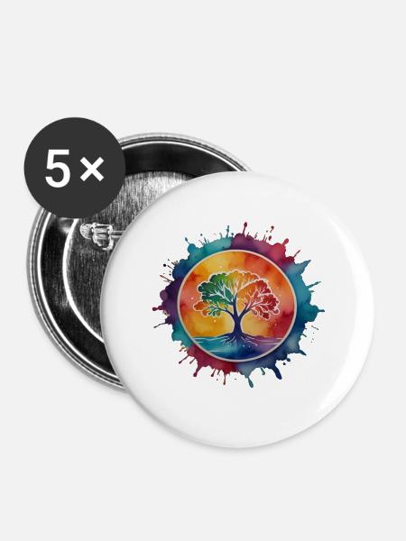 Make love not war - Buttons klein 25 mm (5er Pack) - Weiß