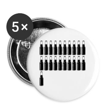 21 Beer Bottles - Beer - 21 Years - 21st Birthday - Buttons small 1''/25 mm (5-pack) - white - Front