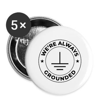 Electrician Humor Electrical Technician Engineer - Buttons small 1''/25 mm (5-pack) - white - Front