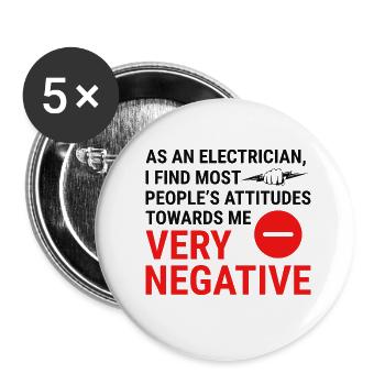 Electrician Humor Electrical Technician Engineer - Buttons small 1''/25 mm (5-pack) - white - Front