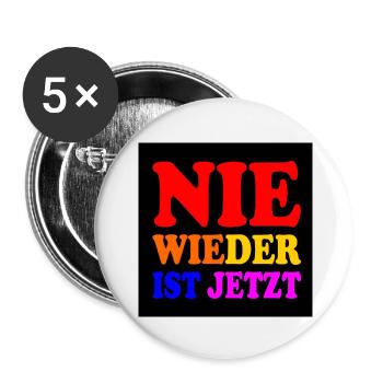 Plus jamais, c’est maintenant - Lot de 5 petits badges (25 mm) - blanc - Devant