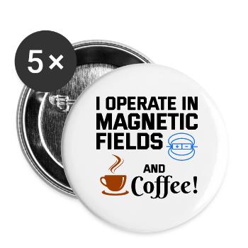 Electrician Humor Electrical Technician Coffee - Buttons small 1''/25 mm (5-pack) - white - Front