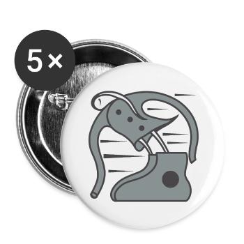 Against all odds - Buttons small 1''/25 mm (5-pack) - white - Front