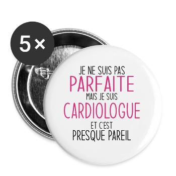 Humor and Pride Design for Women Doctors - Buttons small 1''/25 mm (5-pack) - white - Front