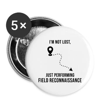 Field Reconnaissance GIS Survey Mapping Humor - Buttons small 1''/25 mm (5-pack) - white - Front