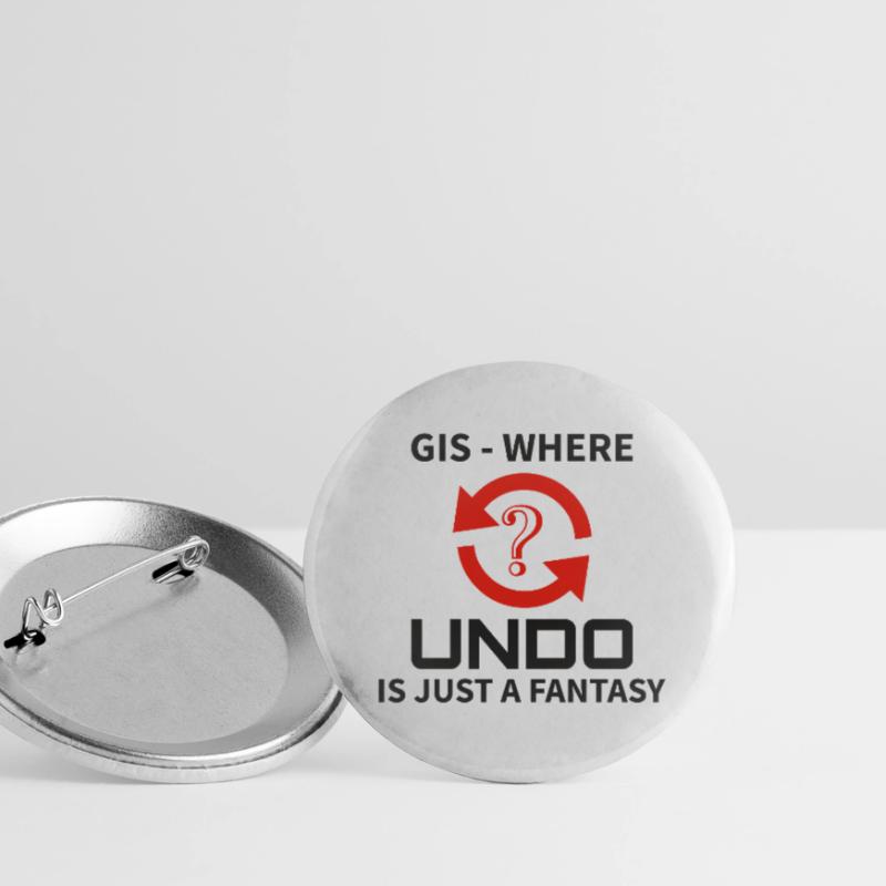 GIS Undo Fantasy Data Mapping Errors Buttons small 1''/25 mm (5-pack)