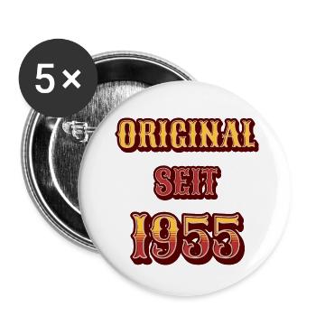 ORIGINAL DEPUIS 1955 - Lot de 5 petits badges (25 mm) - blanc - Devant