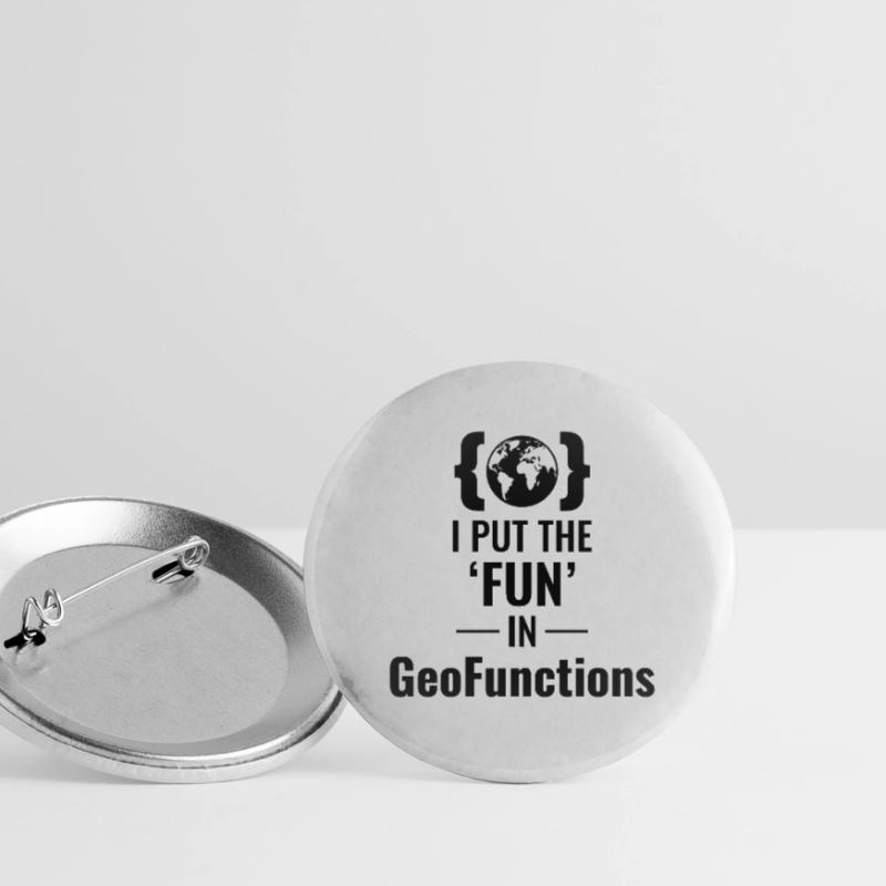 GeoFunctions GIS Programming Developer Fun Buttons small 1''/25 mm (5-pack)