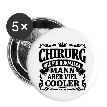 chirurg aber viel cooler - Buttons klein 25 mm (5er Pack) - Weiß - Vorne