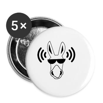 ass - Buttons small 1''/25 mm (5-pack) - white - Front