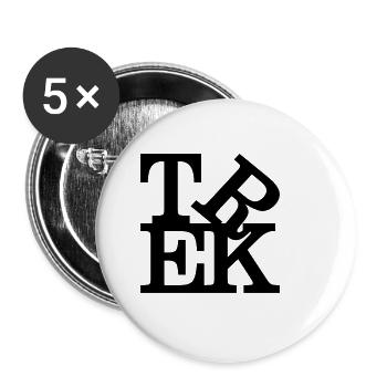 trek Hommage au noir Robert Indiana à l'intérieur - Lot de 5 petits badges (25 mm) - blanc - Devant