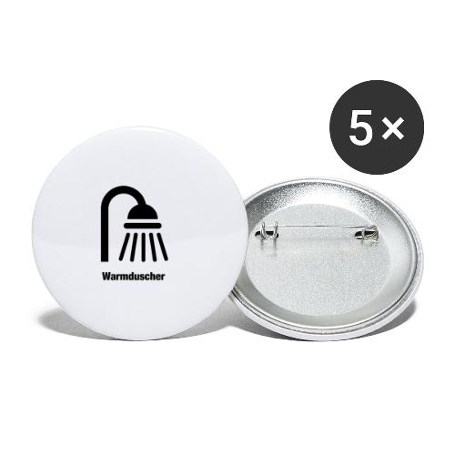 Warmduscher - Buttons klein 25 mm (5er Pack)