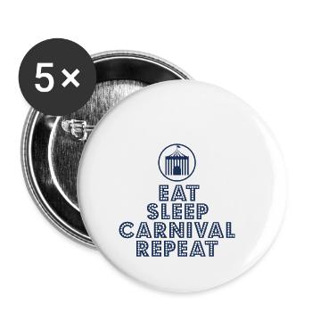 Carnaval - Lot de 5 petits badges (25 mm) - blanc - Devant