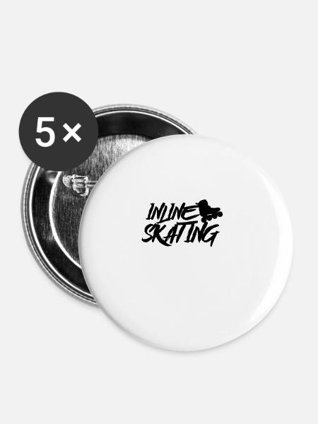 Inliner Skaten - Buttons klein 25 mm (5er Pack) - Weiß