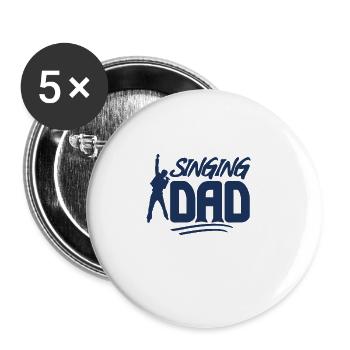 Singer - Buttons small 1''/25 mm (5-pack) - white - Front