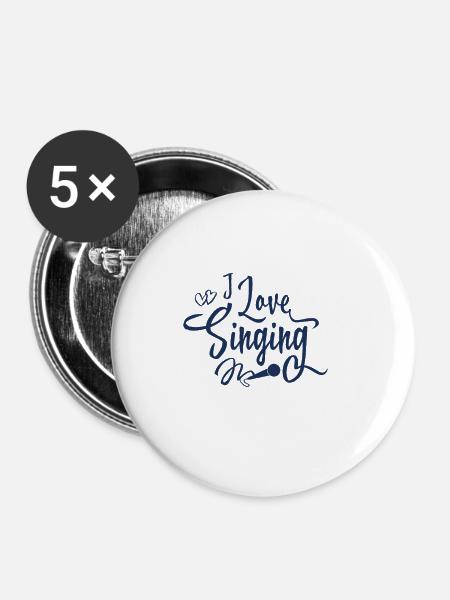 Sänger Sänger Sänger Sänger - Buttons klein 25 mm (5er Pack) - Weiß