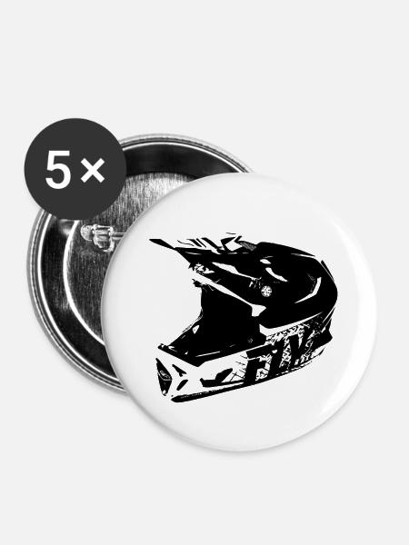 Helm - Buttons klein 25 mm (5er Pack) - Weiß