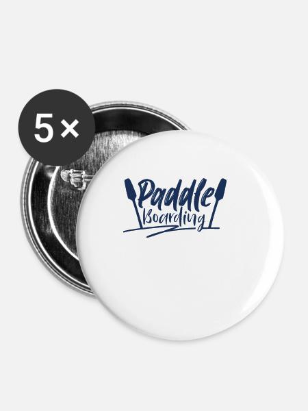 Surfbrett - Buttons klein 25 mm (5er Pack) - Weiß