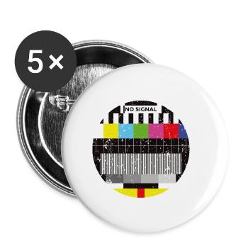Image d’essai Rétro Vintage - Lot de 5 petits badges (25 mm) - blanc - Devant