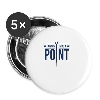 Pratique Médecine Acupuncture Aiguilles Acupuncture - Lot de 5 petits badges (25 mm) - blanc - Devant