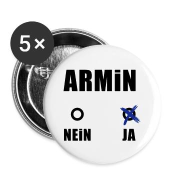ArminJA - Buttons klein 25 mm (5er Pack) - Weiß - Vorne