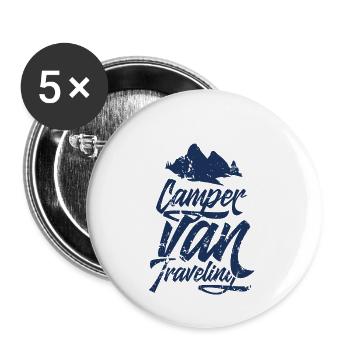Motorhome rebuild campervan homemade team - Buttons small 1''/25 mm (5-pack) - white - Front