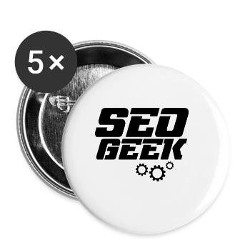 SEO Marketing - Buttons small 1''/25 mm (5-pack) - white - Front