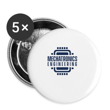 Mechatronik Ingenieur - Buttons klein 25 mm (5er Pack) - Weiß - Vorne