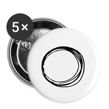 Art circle border infinity - Buttons small 1''/25 mm (5-pack) - white - Front