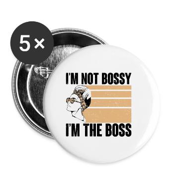 Feminismus Feminist Frauenrechte - Buttons klein 25 mm (5er Pack) - Weiß - Vorne