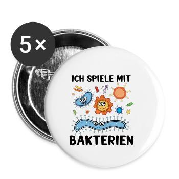 Mikrobiologe Mikrobiologie : spiele mit Bakterien - Buttons small 1''/25 mm (5-pack) - white - Front