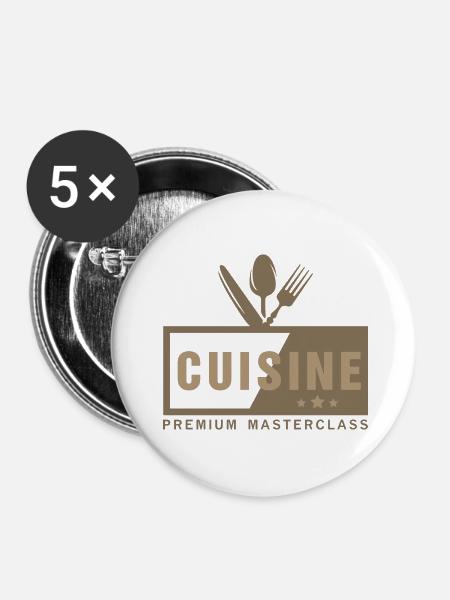 Cuisine Premium Masterclass - Buttons klein 25 mm (5er Pack) - Weiß