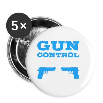 With both hands use policeman poison - Buttons small 1''/25 mm (5-pack) - white - Front